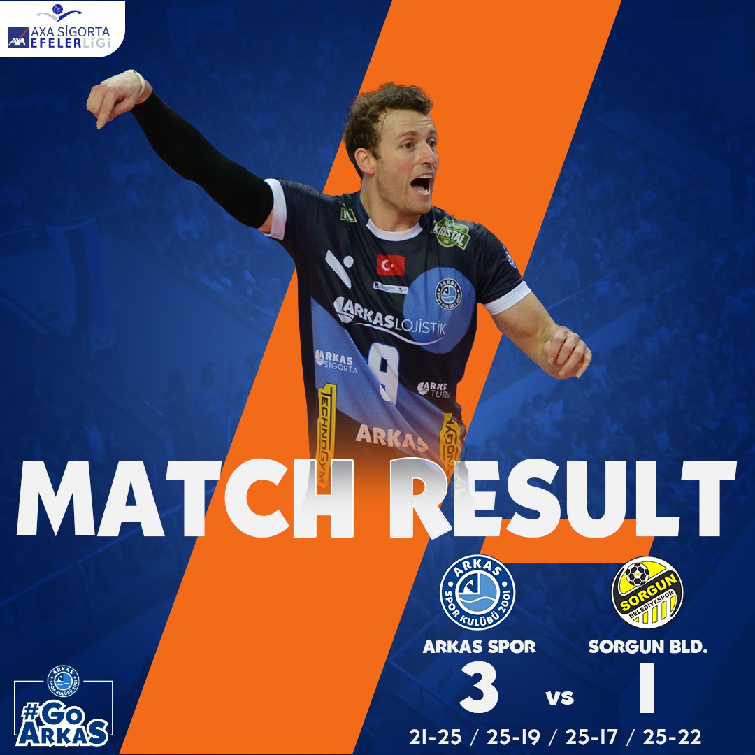 arkas_spor's tweet photo. Maç Sonucu
Arkas Spor 3-1 Sorgun Bld.
🔵⚪ 
#GoArkas 
#ArkasSporKulübü #ArkasSpor #voleybol #spor #sporkulübü #men #club #volleyballplayer #coach #volleyballgame #game #ninesquared #EfelerLigi #axasigortaefelerligi #MaskeniTak https://t.co/kgt0wiCvM5