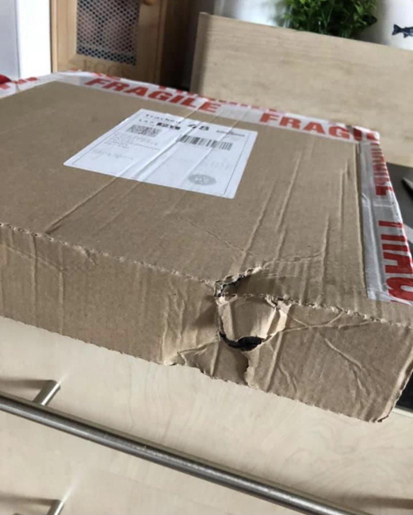 buckerina's tweet photo. @RoyalMail when you sister is law is supporting small businesses, and parcels get delivered like this 🤬 everything broken or damaged even though it stated fragile! These businesses can’t afford to replace and why should they 🤬 https://t.co/2tepZC4wHo