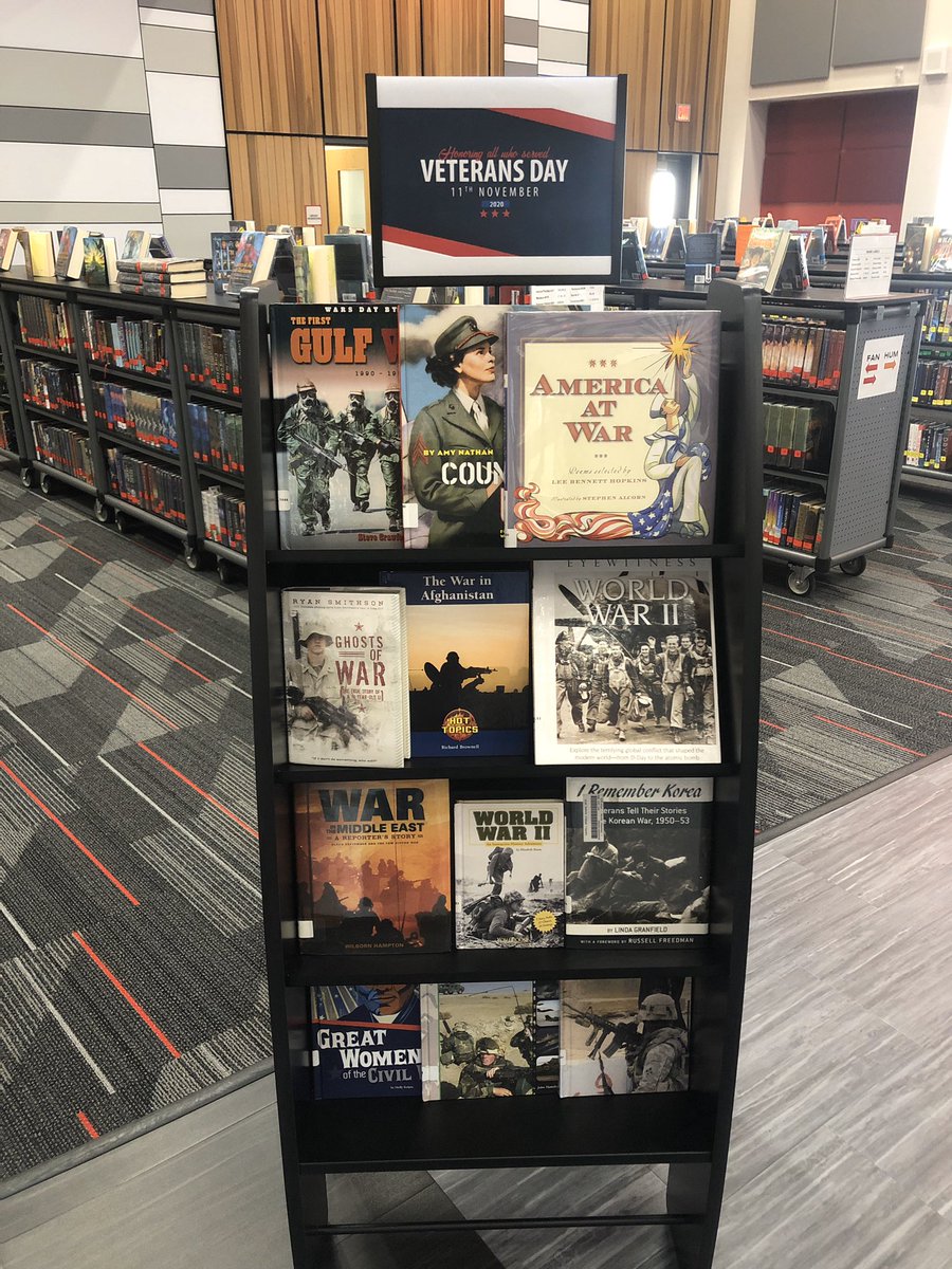 angiemahalik's tweet photo. Thank you, Veterans! Westies - check out a book in the library or an eBook in @MackinVIA to learn more about #VeteransDay #cisdlib #westfam https://t.co/CvxddaKNSL