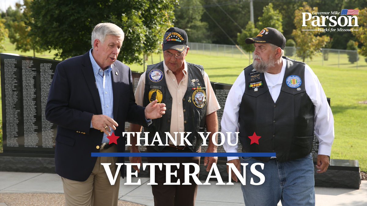 mikeparson's tweet image. Having spent six years in the United States Army, I encourage Missourians to take the time to say thank you to our veterans — not only today but throughout the year.

It‘s up to us to teach the next generation the meaning of honor, freedom, and respect. #VeteransDay