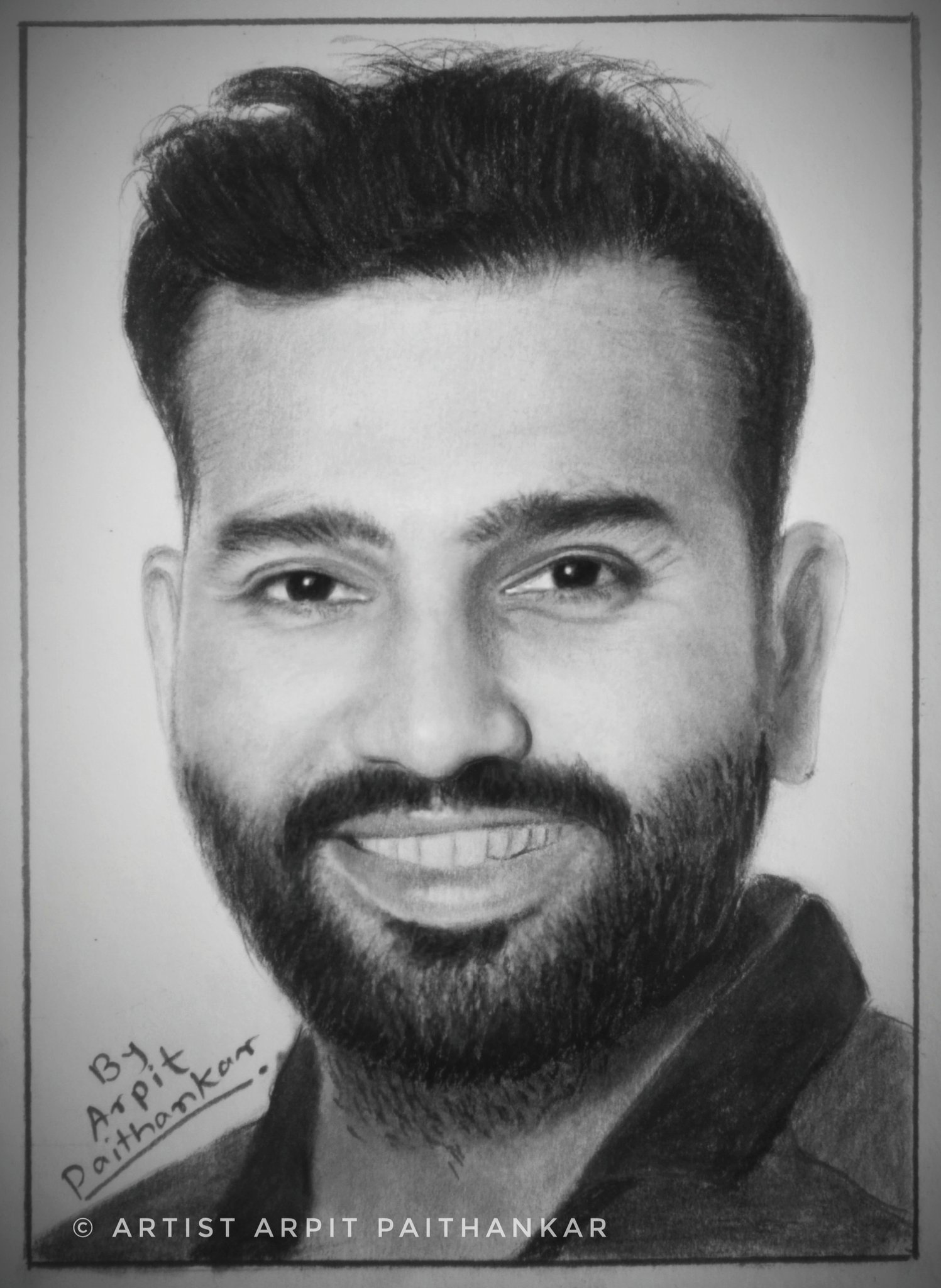 Share 72+ sketch of rohit sharma seven.edu.vn