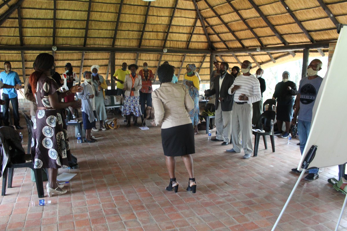 Chelesile Nyathi delivers a presentation on social accountability through the use of both an oral presentation and role play.