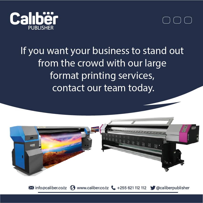 CaliberPublish's tweet photo. Karibu @CaliberPublish Tukuhudumie!!!

bei zetu ni za kitanzania kabisa ila viwango ni vya kimataifa!!😊

COME WORK WITH US TODAY!!
#biasharaConnection
#NipeDili
#Mchongo
#PRINTING 
#Designing
#Banners
#LargeFormat
#ExellenceInServices https://t.co/J7tx4vai7s