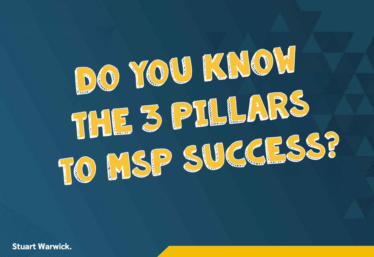 Does your MSP business look how you expected it to when you set up? 

Have been been able to harness your ambition and drive success? 

Download my 3 Pillar Plan PDF and find out: buff.ly/3jDxMst

#MSP #IT #FreeDownload #MSPBusiness #Consultant #3Pillars