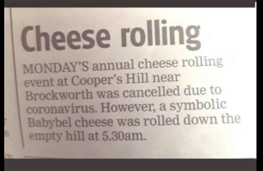GeeMcLachlan's tweet photo. The kind of news we all need right now
This news is kind of brie-lliant
I hope they did it caerphilly
#cheese
#mumpun https://t.co/ZVRrQEMHIq