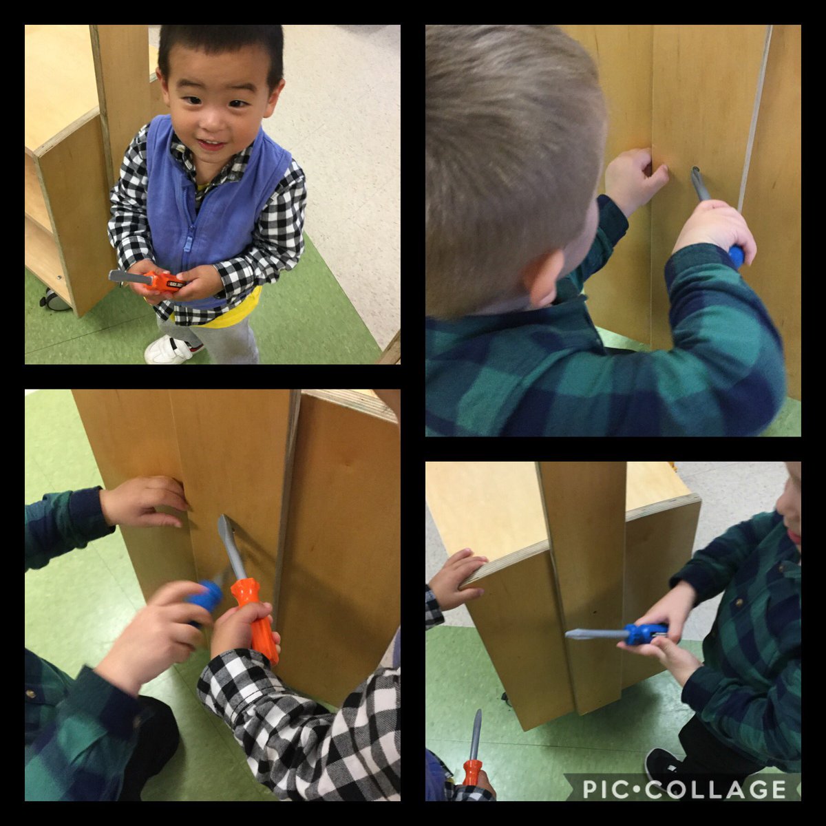 ChapmanMillsELC's tweet photo. Can we fix it? Yes we can!!! The Toddlers have been hard at work using tools to fix the shelves! #HDLH #imagination #learningthroughtplay https://t.co/TR39LQI3QX