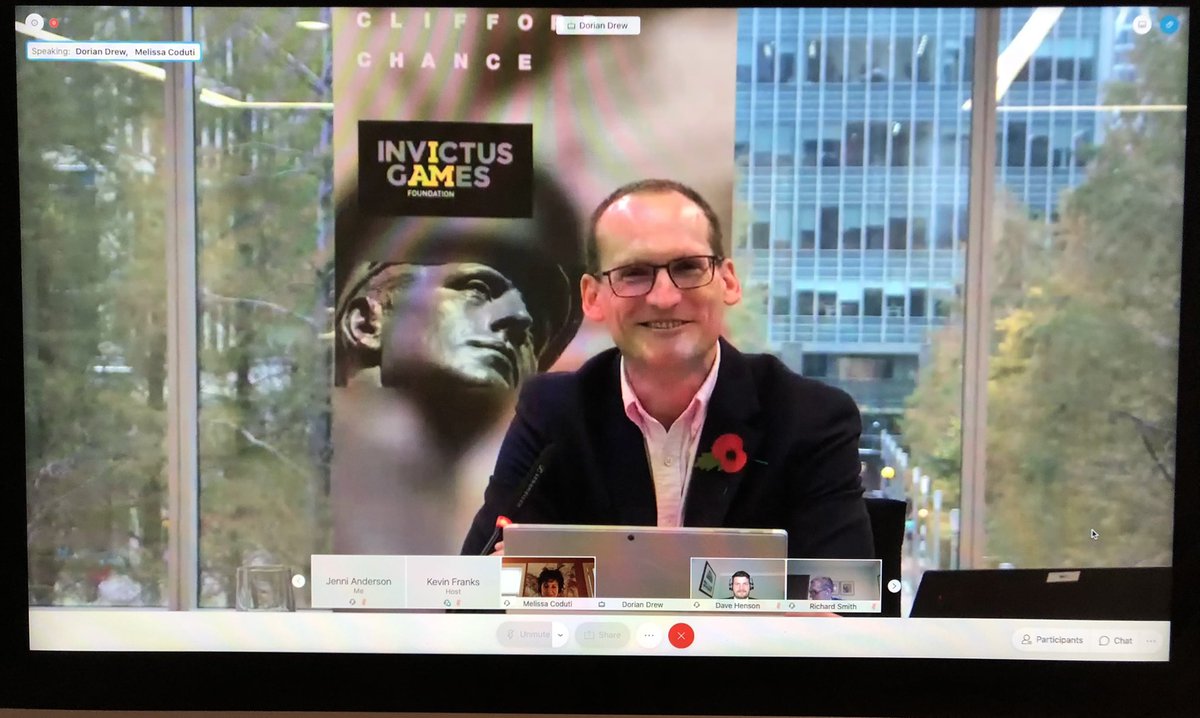 A great start from our <a href="/WeAreInvictus/">Invictus Games Foundation 💛🖤</a> <a href="/Clifford_Chance/">Clifford Chance</a> Armistice Day event, lovely to hear from <a href="/leglessBDH/">Dave Henson</a> <a href="/JenniferMbaluto/">Jennifer Mbaluto</a>, Richard Smith and USA Games competitor Melissa Coduti, thank you <a href="/Clifford_Chance/">Clifford Chance</a>