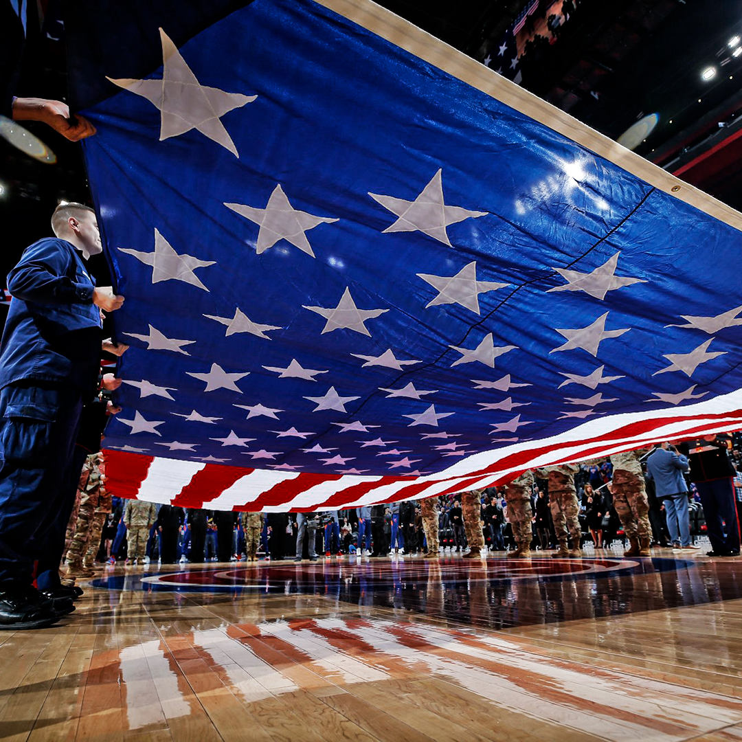 The Pistons thank our United States military veterans for their service and dedication to our country. 🇺🇸 #VeteransDay #PistonsHoopsForTroops