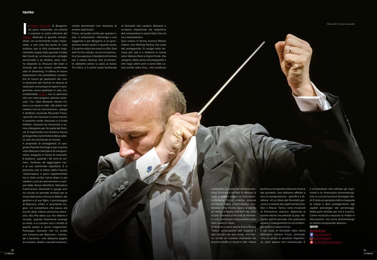 riccardofrizza's tweet photo. Riccardo Frizza: "Perché non lavorare è come morire". 
Intervista su La Freccia magazine a proposito dell'edizione 2020 del @donizettiopera Festival
#LaFreccia #RiccardoFrizza #DO2020 https://t.co/0zRQp7H2IH