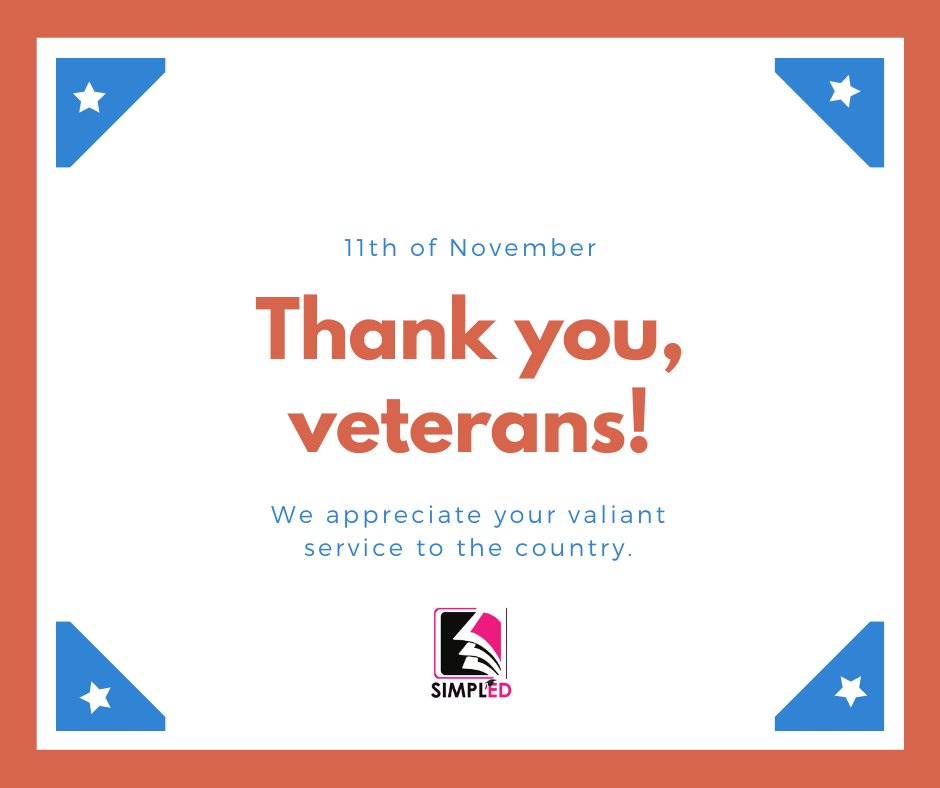 SimplED__'s tweet photo. To all those who have served, and those who continue to serve… Happy Veterans Day!

#Simpled #Intled #HigherEducation #StdentRecruitment #YasirAnsari https://t.co/4bCLo0I4qJ