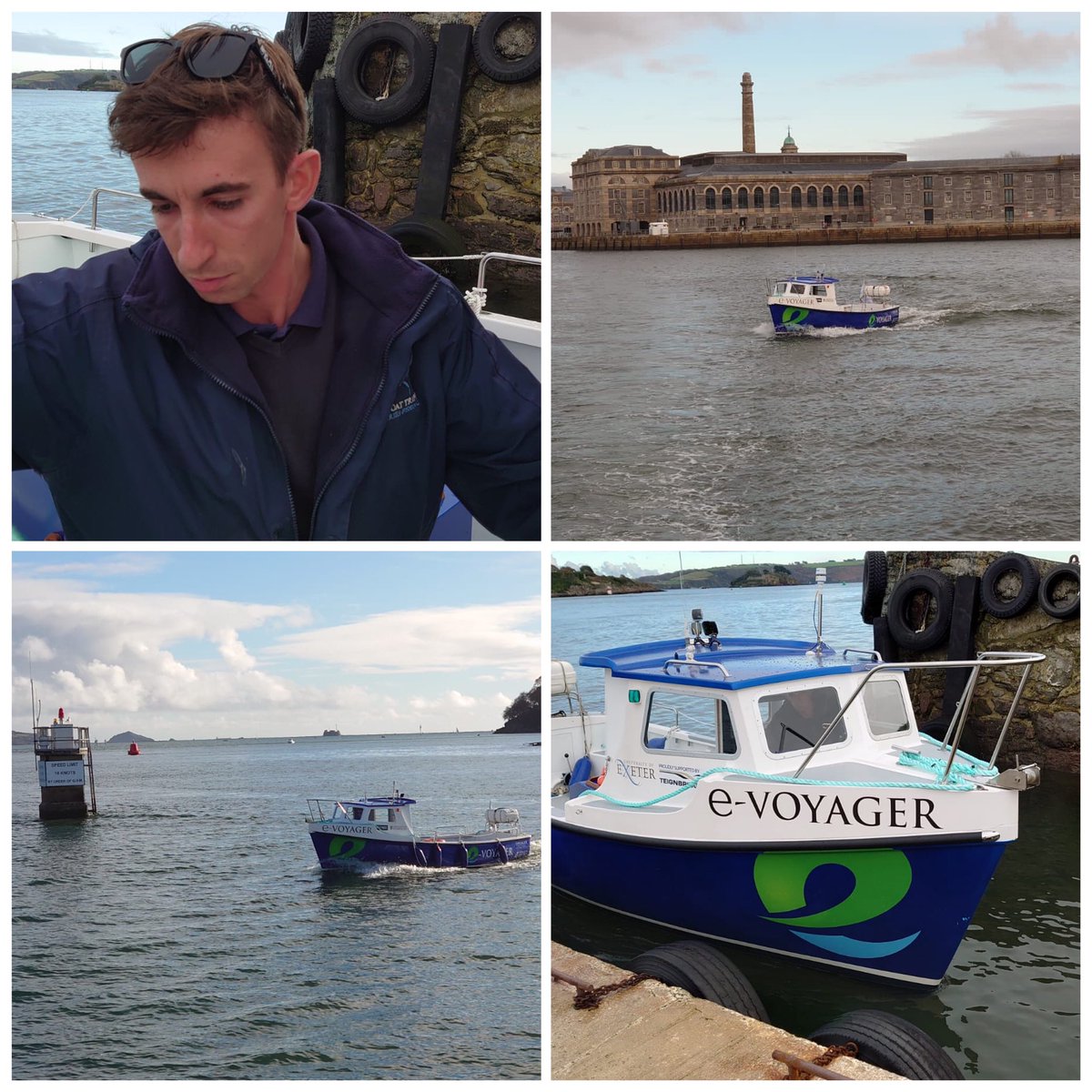 Since she has been launched Gareth has been doing a great job getting to grips with e-voyager learning to control her whilst maintaining the best battery performance. #evoyager #electricboat #carbonfreefuture #seatrials
