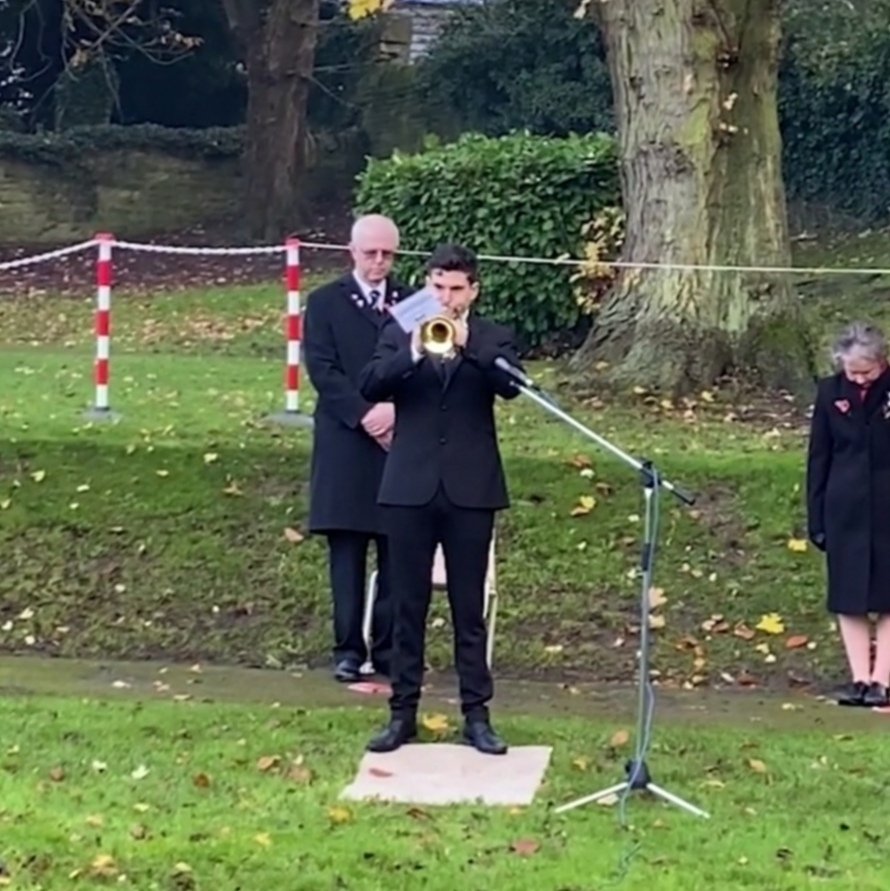 No parade this year but, like bandspeople up and down the country, a few of our players were still honoured to be a part of Remembrance Services across the region. Thank you to our 'buglers' in Chelveston, Corby, Denford, and of course Raunds.

#LestWeForget