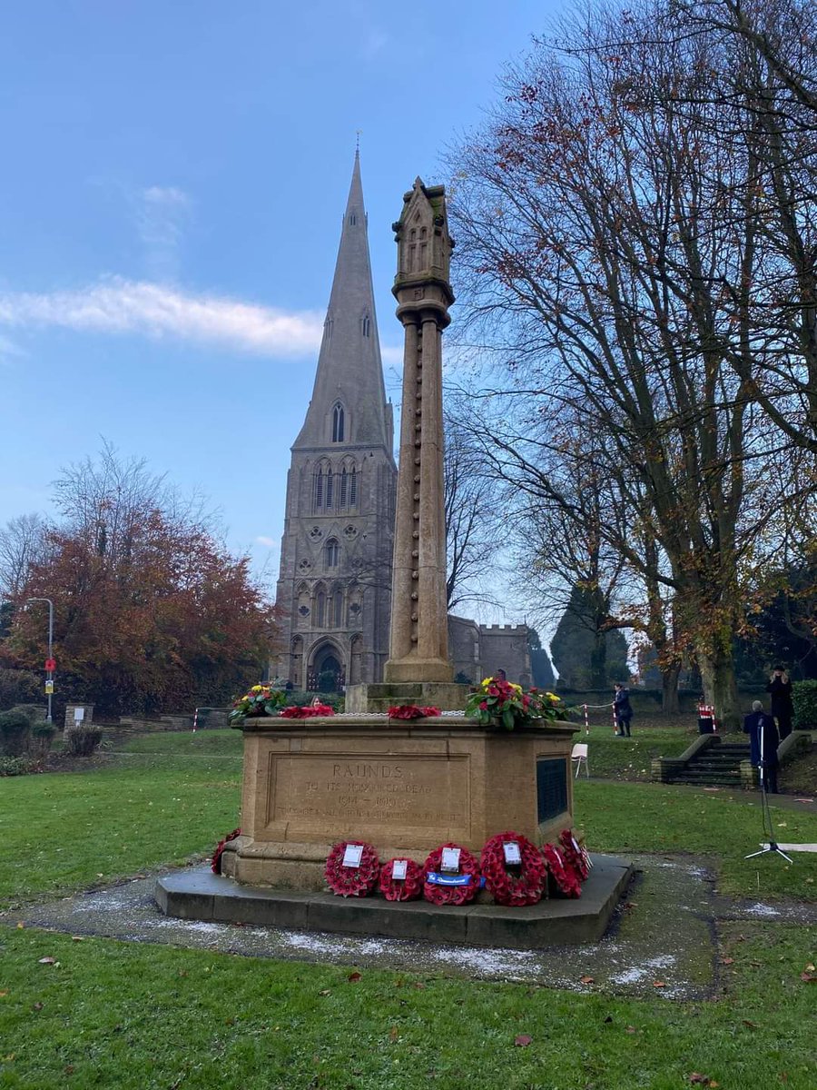 RaundsTemps's tweet photo. No parade this year but, like bandspeople up and down the country, a few of our players were still honoured to be a part of Remembrance Services across the region. Thank you to our 'buglers' in Chelveston, Corby, Denford, and of course Raunds.

#LestWeForget https://t.co/IAaRU7sYpY