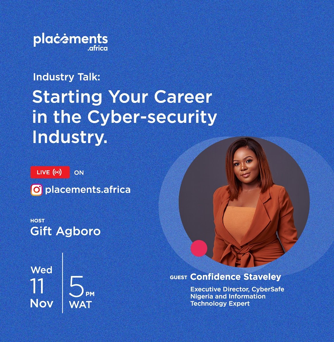 placements_'s tweet photo. Join us today with @sisinerd by 5pm for an Industry Talk edition of our CareerDrive series session on the topic : "Starting Your Career in the Cyber-security Industry".
Click the link below to join https://t.co/cLeubflpU1
#placementsafrica #careerdriveseries #CyberSecurity https://t.co/qY7zZ23ez5