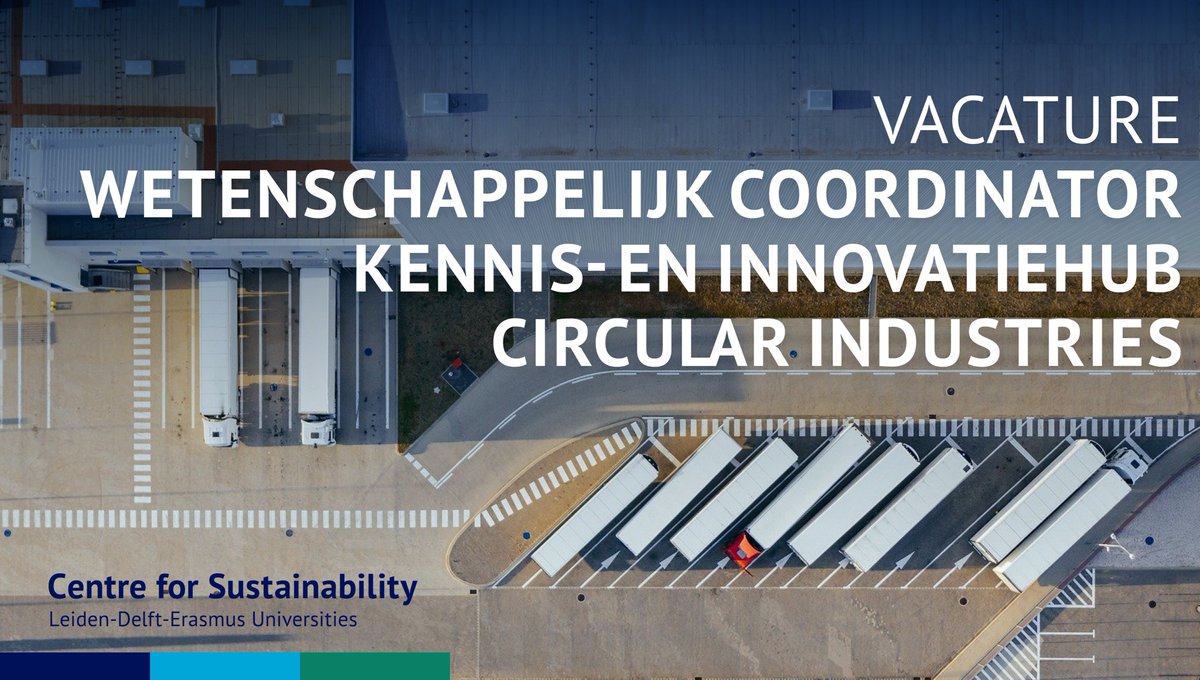 LDE_CfS's tweet photo. #vacature Toe aan een nieuwe uitdaging op het gebied van duurzaamheid en de circulaire economie? Bij de Industries Hub van het LDE Centre for Sustainability zoeken wij een ⁦Wetenschappelijk coördinator.

Lees hier de vacature: https://t.co/hIq98OSR3m @LeidenDelftEras https://t.co/ReWmVm6Qmr