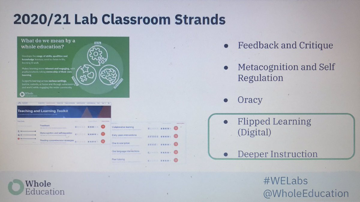 WholeEducation's tweet photo. Weβre delighted to be launching our WE Lab Classroom programme 20/21 via Zoom webinar this afternoon.
Supported by learning mentors & peer network, 100 teachers will engage in an action research project using β2-for-1β approaches - those that improve outcomes & skills
#WELabs https://t.co/NWztA62RLG