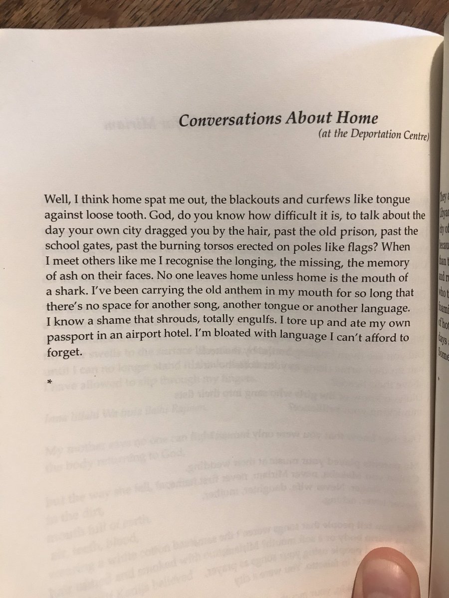 It might go without saying but I’m saying it Warsan Shire really is out of this world!