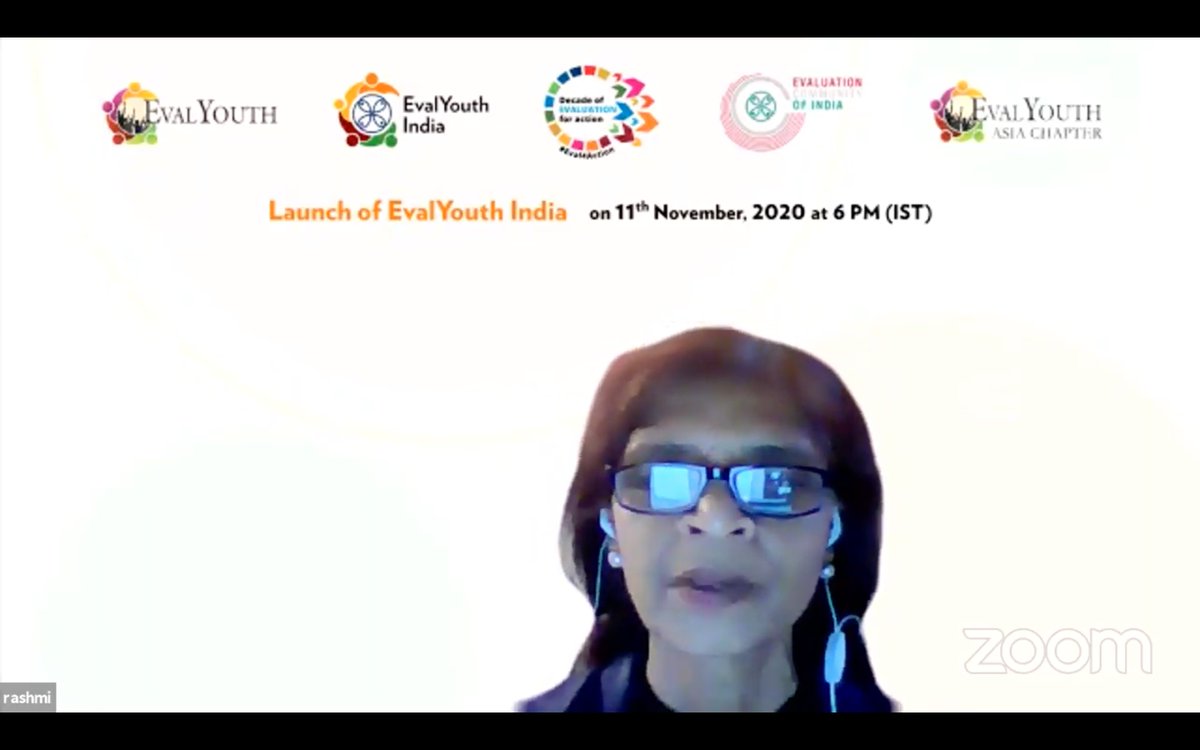 EvalYouth_India's tweet photo. "The basic objective of EvalYouth India is to empower Young and Emerging Evaluators (YEE) so that development is need and evidence-based." - Dr. Rashmi Agrawal (Core Member, ECOI, Management group, EvalGender)

#eval4action #evaluation #evaluators #evalyouth #dataevaluation https://t.co/O8XSo86iQ8
