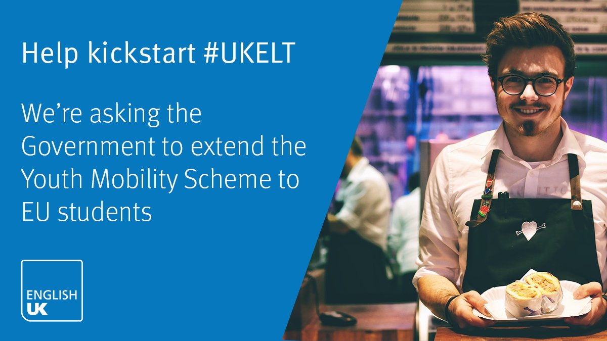 Let's help make the UK a more attractive study destination by allowing young people from the EU to work and study with us for up to two years.
Find out more about what we need to help an #UKELTrecovery #INTLED ow.ly/YBQu50CgRGU