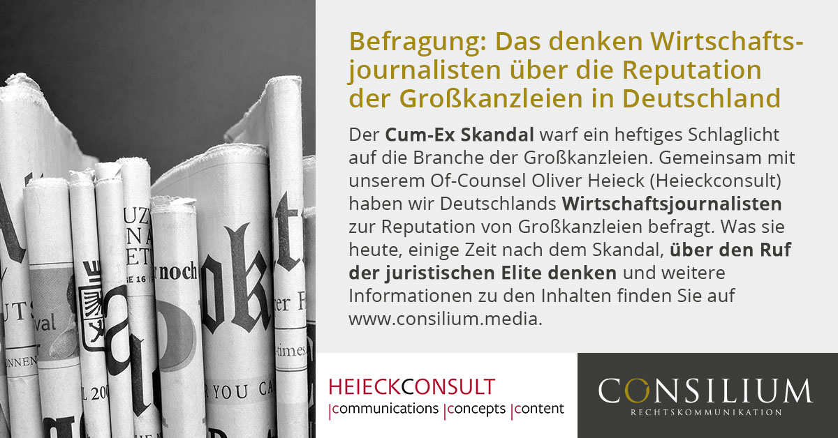 Eine Befragung im Umfeld der #Großkanzlei-Szene, wie es sie nie gegeben hat. Weitere Infos &amp; Download: 

consilium-rechtskommunikation.de/newsreader/con…