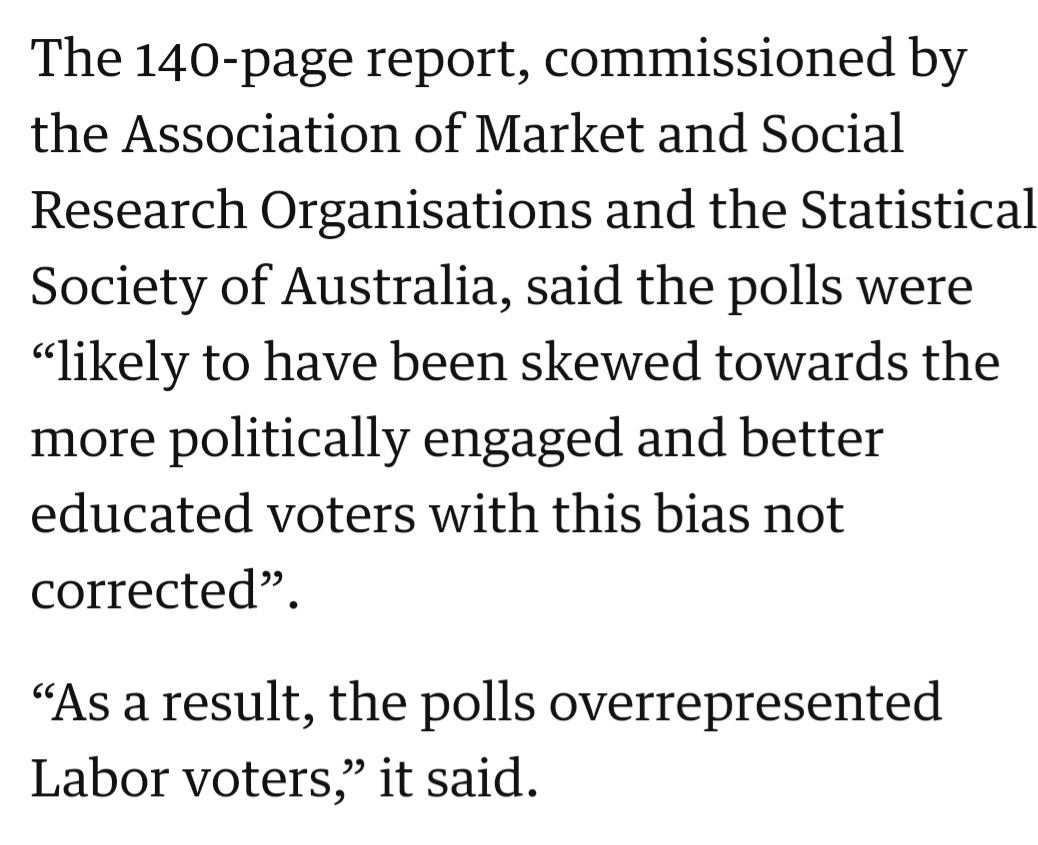 jaiallison's tweet photo. Last #auspol fed election opinion polls were skewed because they didnt adjust for labor voters being more educated and engaged. This astounds me. Forget the polls, How can we fix the voting patterns?   https://t.co/QzQLAn7C3d https://t.co/HHCyCahhFW