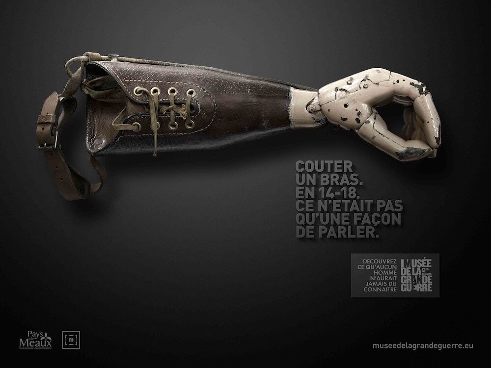 unpotedanslacom's tweet photo. #ArmisticeDay Aujourd’hui nous commémorons la fin de la 1ère guerre mondiale.
L’occasion de repartager cette campagne de 2015 du Musée de la Grande Guerre de Meaux 🇫🇷

Agence : @ddbparis https://t.co/gqJQSnlyTz