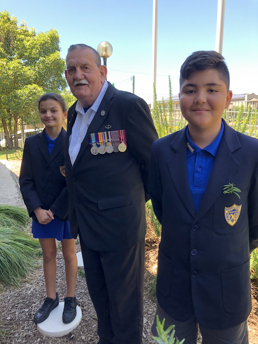 Thank you Brian Handley for sharing your story of service, your school years at Merrylands PS, your discovery of your Aboriginal Darug heritage and your sage advice: “work hard, try your best and look after your mates”. @timbsie <a href="/ShannanJudge/">Rikki</a> <a href="/ShannanJudge/">Rikki</a>