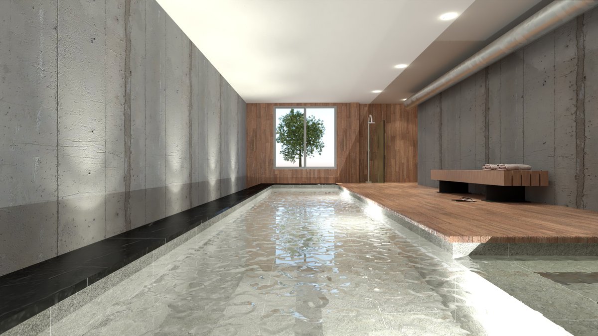 AQUASSIM's tweet photo. Este es el proyecto en el que estamos trabajando ahora en Oropesa Castellón, diseño realizado por @dimartss_studio para Piscinas Interlagos , se trata de una piscina de interior climatizada de líneas minimalistas. https://t.co/17AZ8Nadso