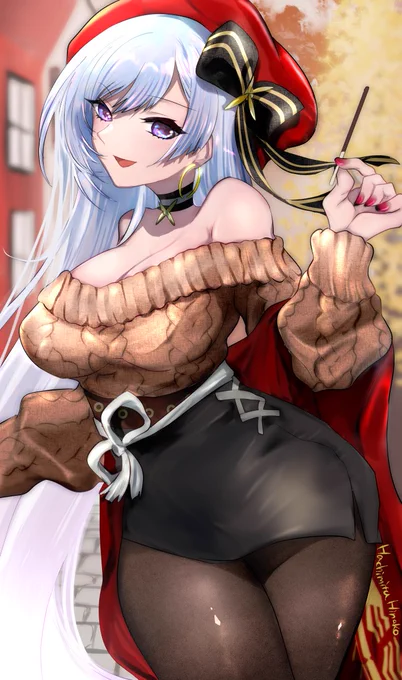 #ポッキーの日 
今年は描き下ろしできなかったので再掲のベルファストさん♡ 