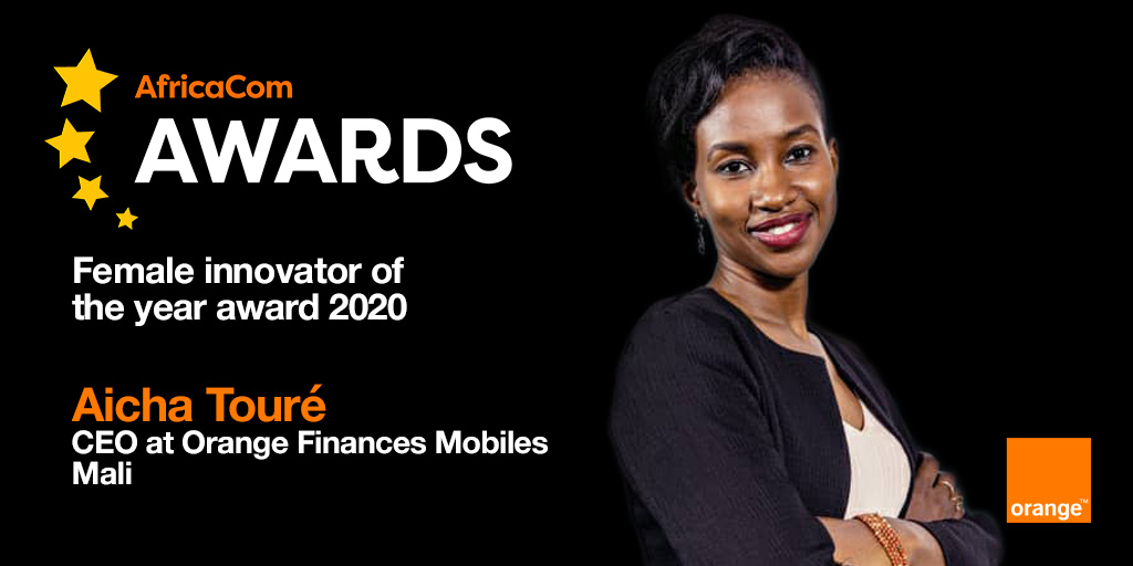 orangeafrica's tweet photo. #AfricaTechFestival @AichaToure, CEO at Orange Finances Mobiles @Orange_Mali won the "Female Innovator of the year award 2020. Congratulations, proud of you 👏🏿🏆 https://t.co/Gyz4Z9PgU2