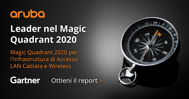 Gartner ha confermato HPE Aruba come leader del Magic Quadrant 2020! Leggi il report completo qui: #MagicQuadrant for the #Wired #Wireless #LANAccess dy.si/o4EMk