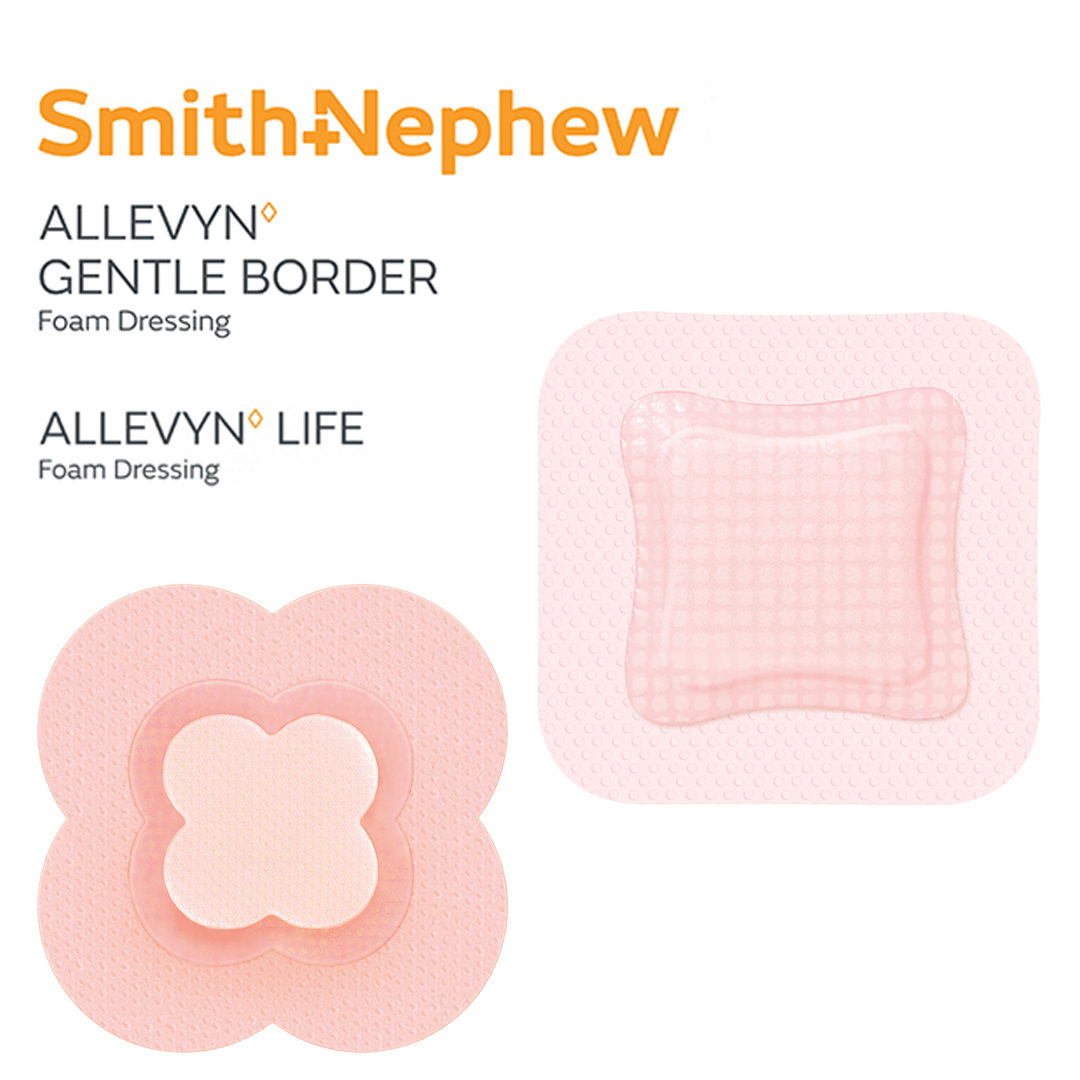 myamericannurse's tweet photo. The ALLEVYN range of dressings from Smith+Nephew is a comprehensive range of absorbent foam dressings. Trusted with over 25 years of clinical use. #woundcare #allevyn #dressings #clinical #nurses https://t.co/CyqE5bE1JD https://t.co/pZsjj0beZT