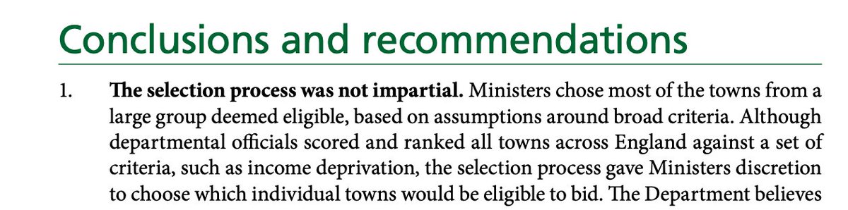 NEW Robert Jenrick’s constituency of Newark was awarded money by his own department as part of a process that was opaque and not impartial, says Public Accounts Committee (PAC).I've also done some more digging on the Towns Fund. Bear with me….