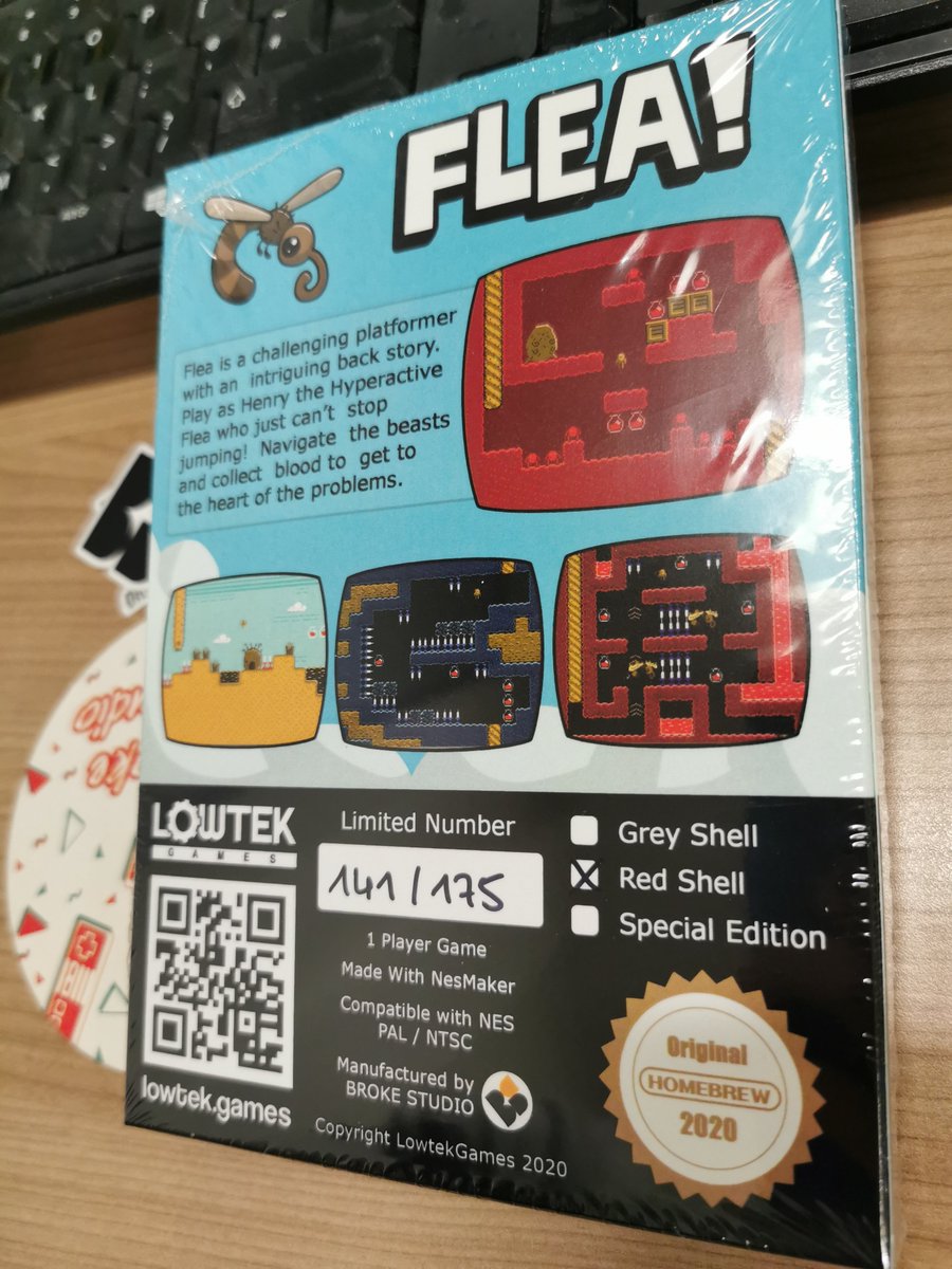 ChrisNunn84's tweet photo. It is #wedNESday and what have I had delivered here, my copy of Flea! By @Wallmasterr and sent out by @Broke_Studio, went for the Blood Red colour and included a poster. https://t.co/3YogbeuASQ