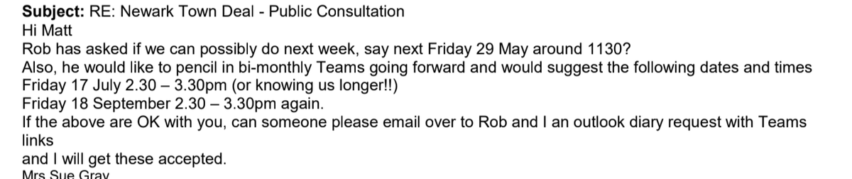 But he stopped showing up to meetings around the time a damaging National Audit Office report came out…As this email from his constituency secretary shows, he had been planning on attending plenty more meetings...