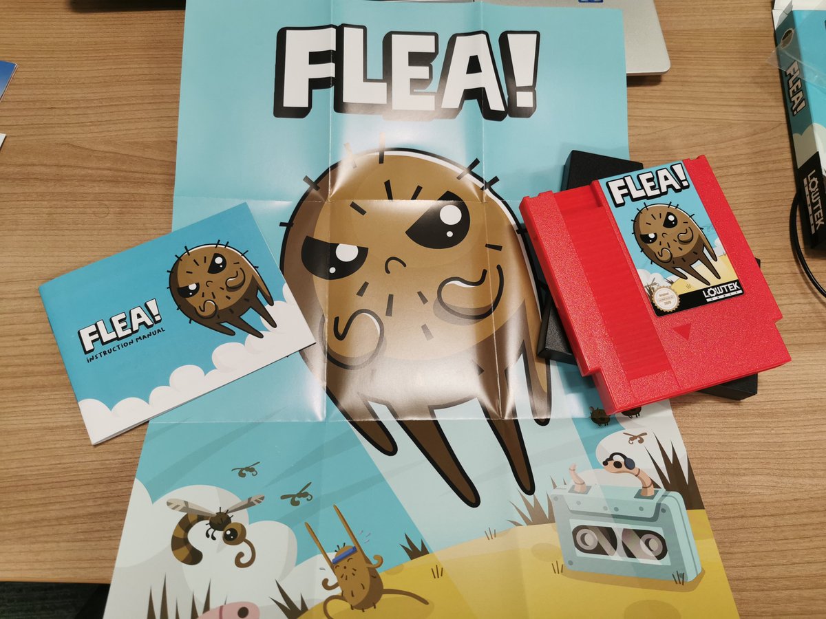ChrisNunn84's tweet photo. It is #wedNESday and what have I had delivered here, my copy of Flea! By @Wallmasterr and sent out by @Broke_Studio, went for the Blood Red colour and included a poster. https://t.co/3YogbeuASQ