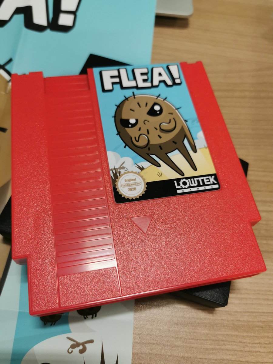 ChrisNunn84's tweet photo. It is #wedNESday and what have I had delivered here, my copy of Flea! By @Wallmasterr and sent out by @Broke_Studio, went for the Blood Red colour and included a poster. https://t.co/3YogbeuASQ