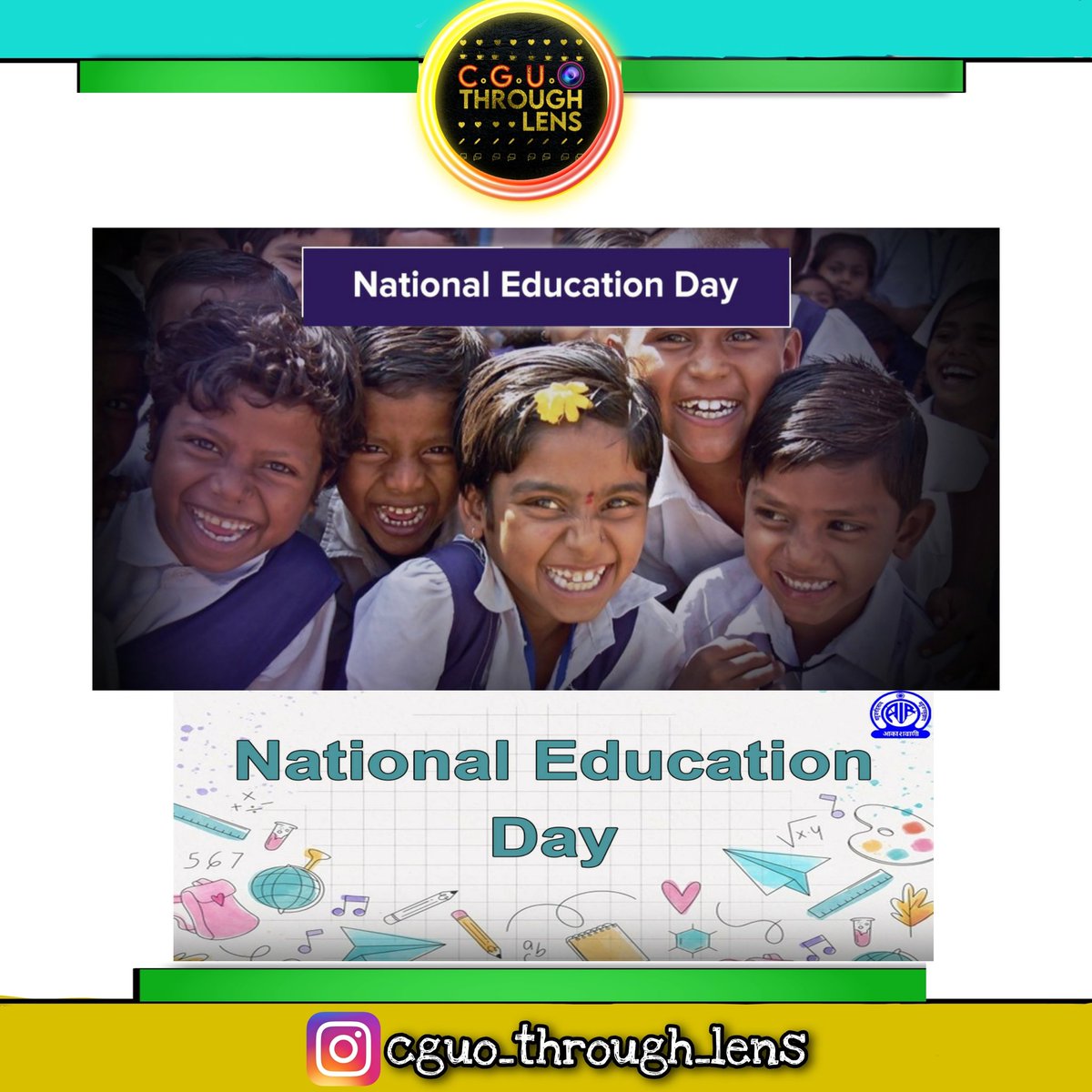 CGUOThroughLens's tweet photo. Today is #NationalEducationDay which is celebrated every year to mark the  birth anniversary, a prominent leader of the freedom struggle &amp; the first Education Minister of free India
#Maulana_Abul_Kalam_Ghulam_Muhiyuddin_Ahmed_bin_Khairuddin_Al_Hussaini_Azad
#NationalEducationDay https://t.co/OY3EdvQuDs