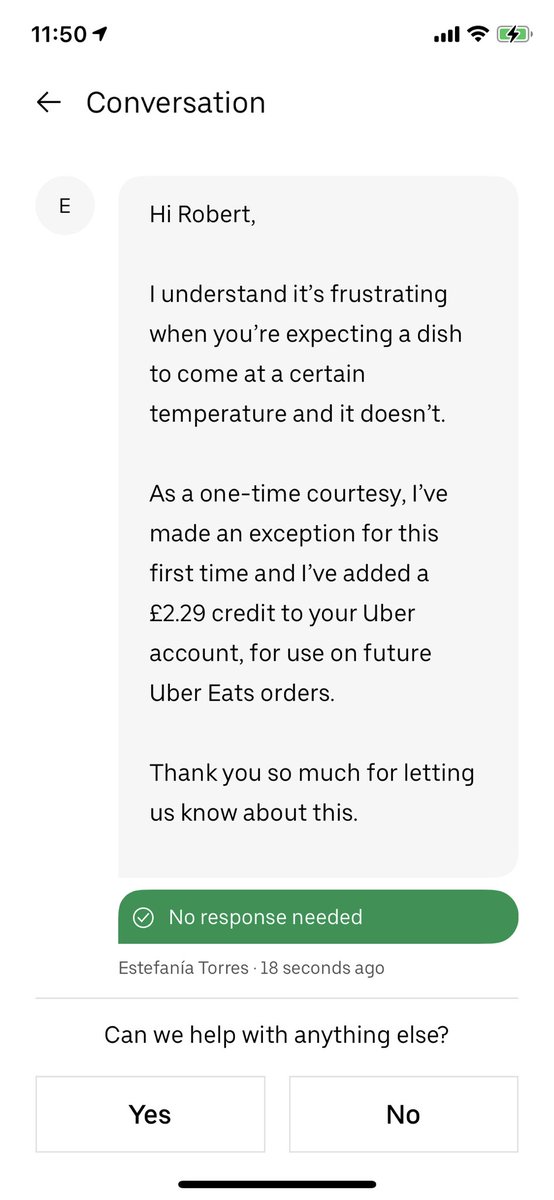 Rob_Hyams's tweet photo. @Uber_Support I#You was insulting me by saying £2.29 for a entire meal which was 46 minutes late past your expected time and food was ruined and cold. Worst service Iv ever had and will NEVER use it again and will be submitting this is health and safety standards. #Terrible #Wrong #GiveMyMoney https://t.co/2u5sjGq41c