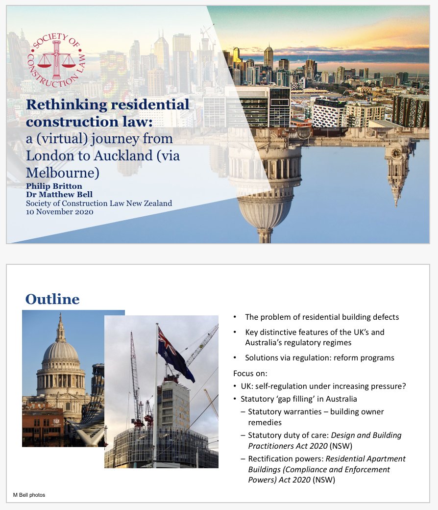 🏗️⚖️🇳🇿Many thanks to the Society of Construction Law New Zealand for hosting Philip Britton and me on 10 November. A pleasure to speak with colleagues from NZ and beyond about the challenges faced globally in getting the balance right in residential construction regulation.