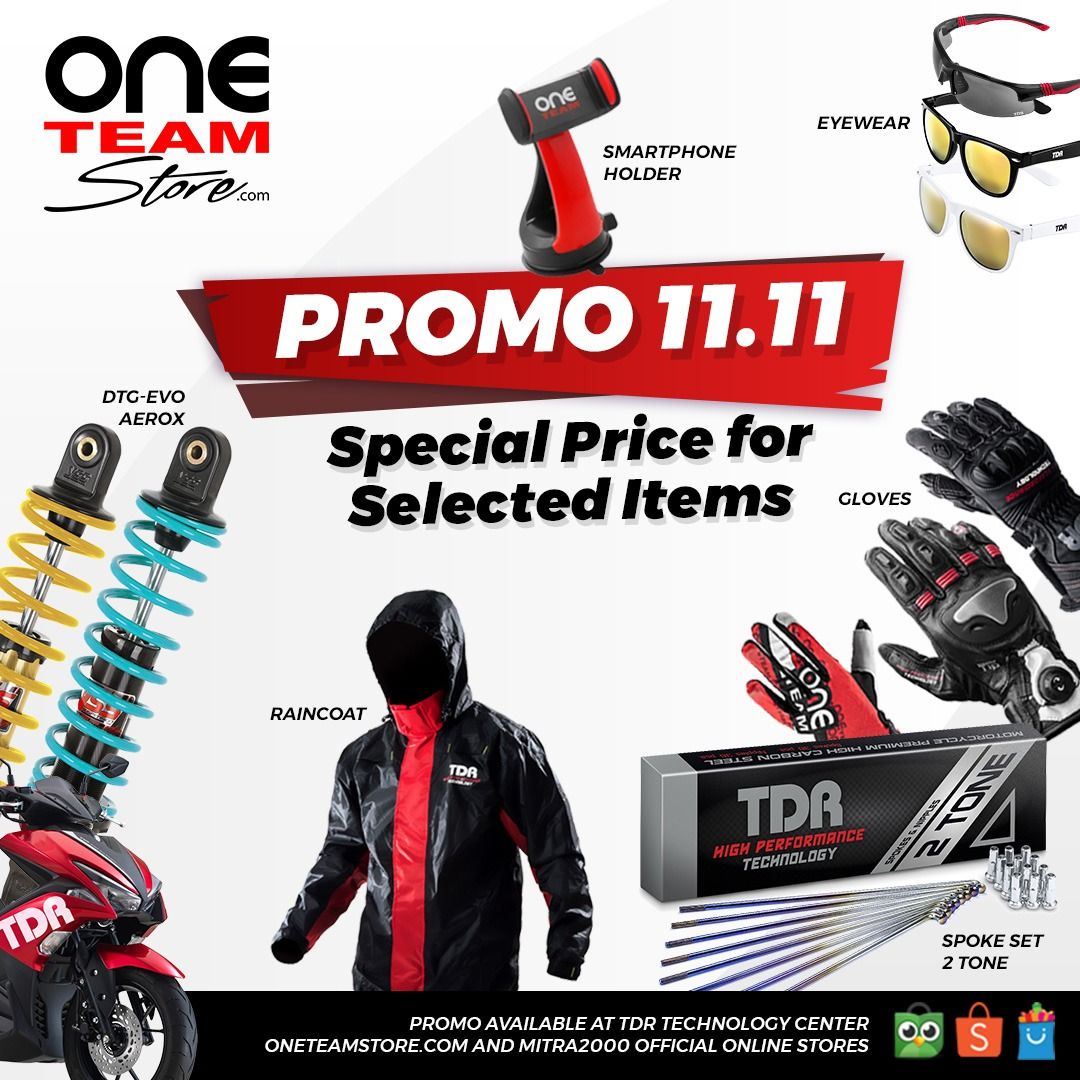 oneteamstore's tweet photo. PROMO 11.11 - Get Special Price For Selected Items. Promo available at TDR Technology Center and Online at @oneteamstore 👉 https://t.co/DeV4rYHrji
Tokopedia : https://t.co/btEPwtX5D2
Shopee : https://t.co/9Exl2HSWXQ
BliBli : https://t.co/U2Pp2yMVPf
.
#promo1111 #oneteamstore https://t.co/UkxTHqWDG9