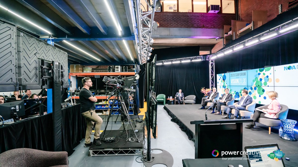 powercreativeau's tweet photo. Here’s a few snaps taken behind the scenes at this week’s massive National Oncology Alliance 2020 CanForum live stream event #ChangeIsComing @sophiescott2 @minderoo @RareCancers https://t.co/5UKj7GWpMP
