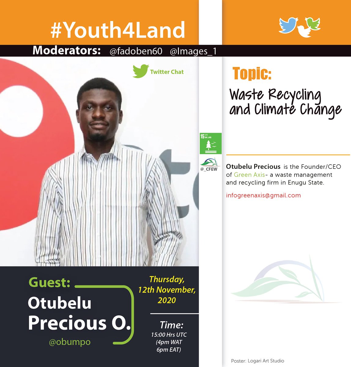 Greenaxisng's tweet photo. Good Morning Nigerians, we humbly request you to join our founder @obumpo in learning more about Waste Recycling and Climate Change.
#Youth4Land #produce2recycle #beatplasticpollution♻️ #climateactionnow #Nigeria #Enugu https://t.co/s41drkO8E2