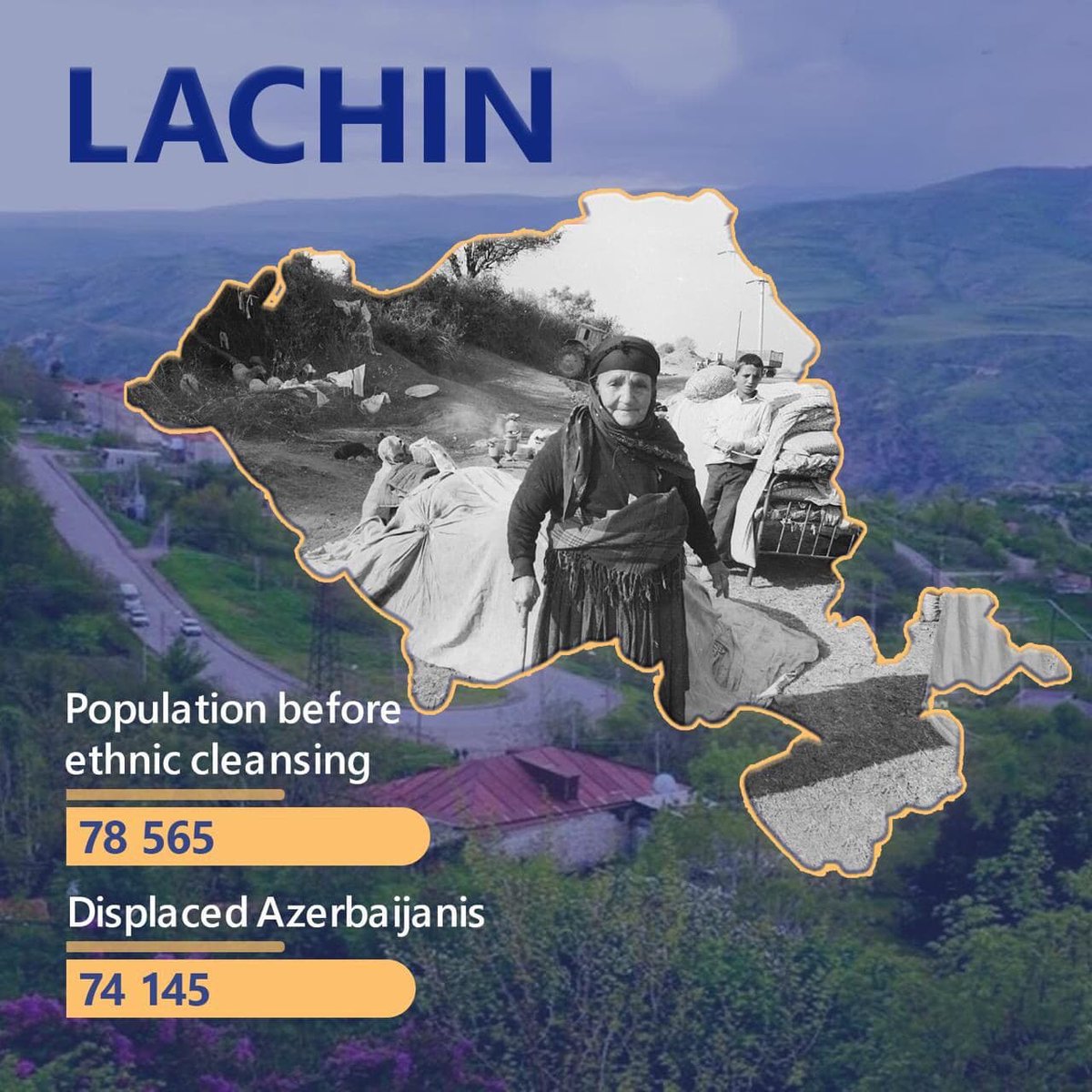 The famous #Azerbaijan’i song about Lachin will be played in the hometown soon! 74K of displaced people will reunite with their hometown. #KarabakhIsAzerbaijan