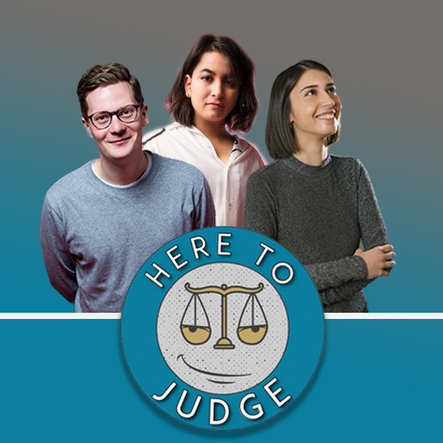 HereToJudgePod's tweet photo. It's just two days until we launch our first episode of Here to Judge with @LittleWander wherever you get your pods! Tell your friends, tell everyone you know. Especially tell strangers on the Internet, that's sort of our jam.

https://t.co/ucTcd9PD6x https://t.co/NbM1DRZDRV