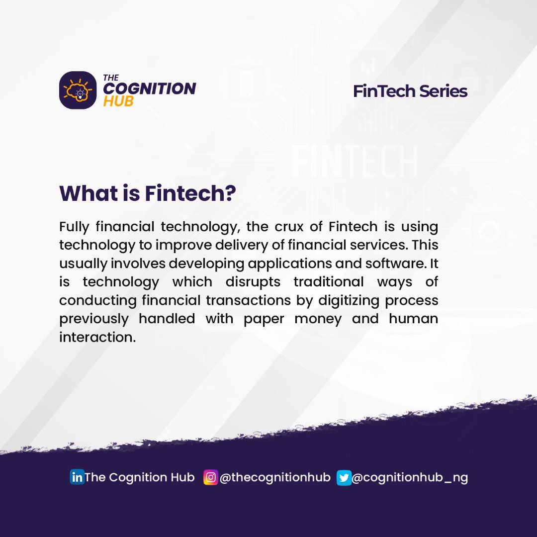 a_adebimpe's tweet photo. The Fintech Series would be appreciating the impact of technolgy in the delivery of financial services.

#FinancialBusiness #Contract #entrepreneur #success #business #Fintech #FintechSeries #TheCognitionHub #professionalism #Finance #TCH https://t.co/9hlLl5pMJG