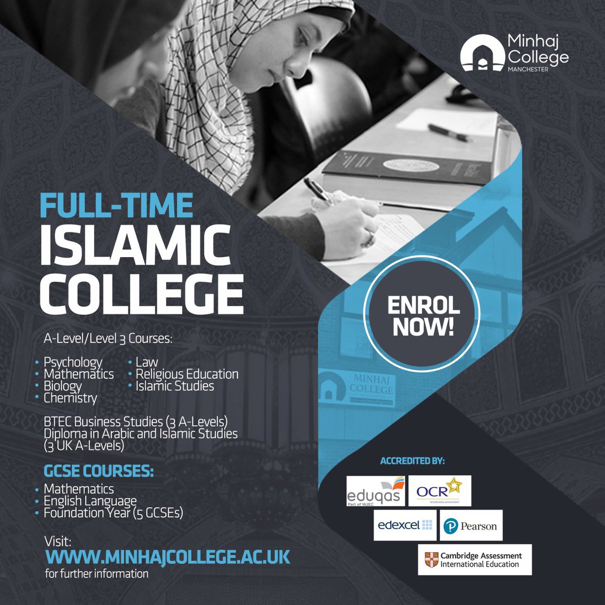 MQIUK's tweet photo. We are pleased to open 
Recruitment for September 2021

We provide A-Level and GCSE Programmes in:
1. Mathematics
2. Chemistry
3. Biology
4. Law
5. Psychology
6. Religious Education 
7. Islamic Studies
8. Arabic Language

Visit our website https://t.co/45fhPcUrfb for info. https://t.co/r4mCWV9cVm