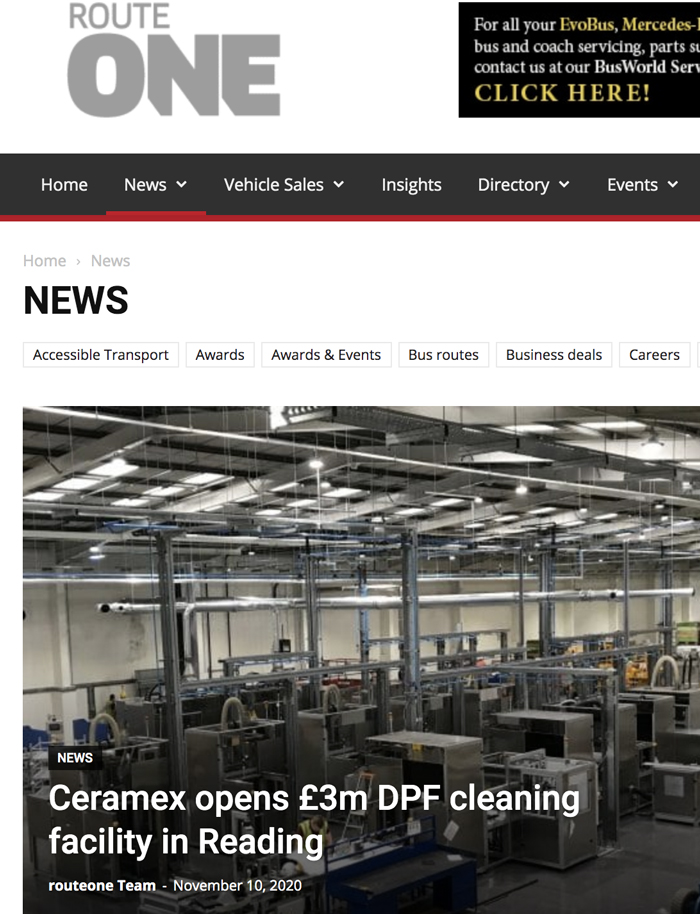 Ceramex doubles #DPF cleaning capacity with brand new 67,000 sq ft facility in #Reading - supporting the bus and coach sector - <a href="/routeoneteam/">routeone Magazine</a>  route-one.net/news/ceramex-o…