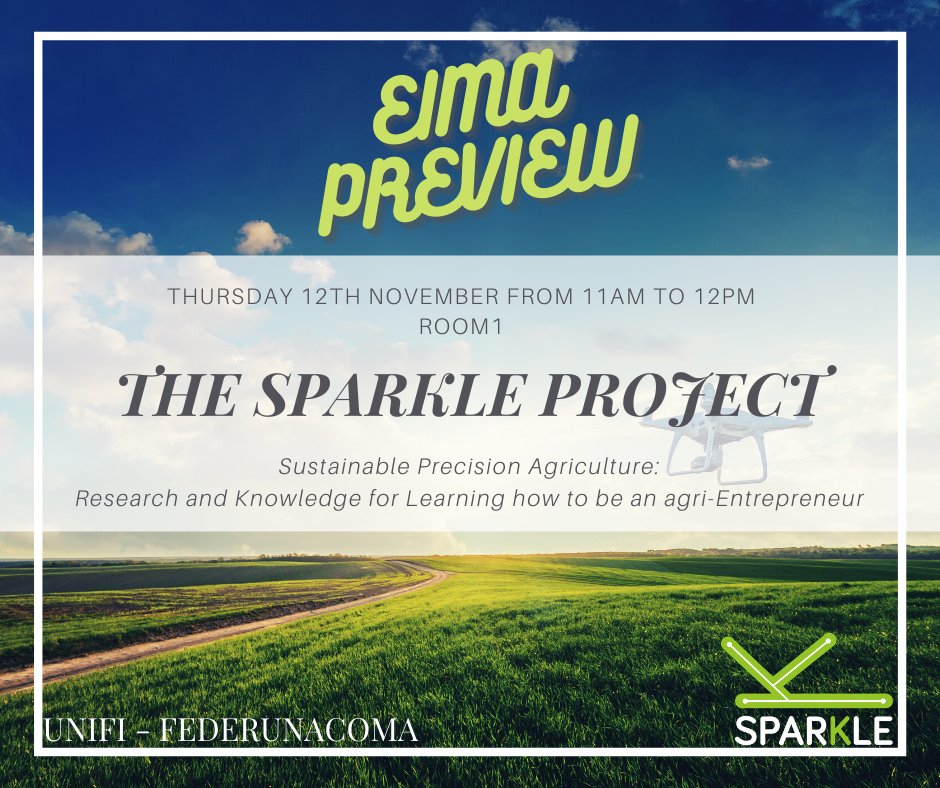 sparkleerasmus's tweet photo. ➡SAVE THE DATE! 🚜 We will hold a meeting dedicated to the 𝐒𝐏𝐀𝐑𝐊𝐋𝐄 project at @EimaInt
📣Speeches will be in Italian and English.
🗓 We look forward to seeing you 𝐭𝐨𝐦𝐨𝐫𝐫𝐨𝐰 𝐟𝐫𝐨𝐦 𝟏𝟏 𝐚.𝐦. 𝐭𝐨 𝟏𝟐 𝐩.𝐦. To register: https://t.co/WBXpKK1bWF https://t.co/7kvbvdDybA