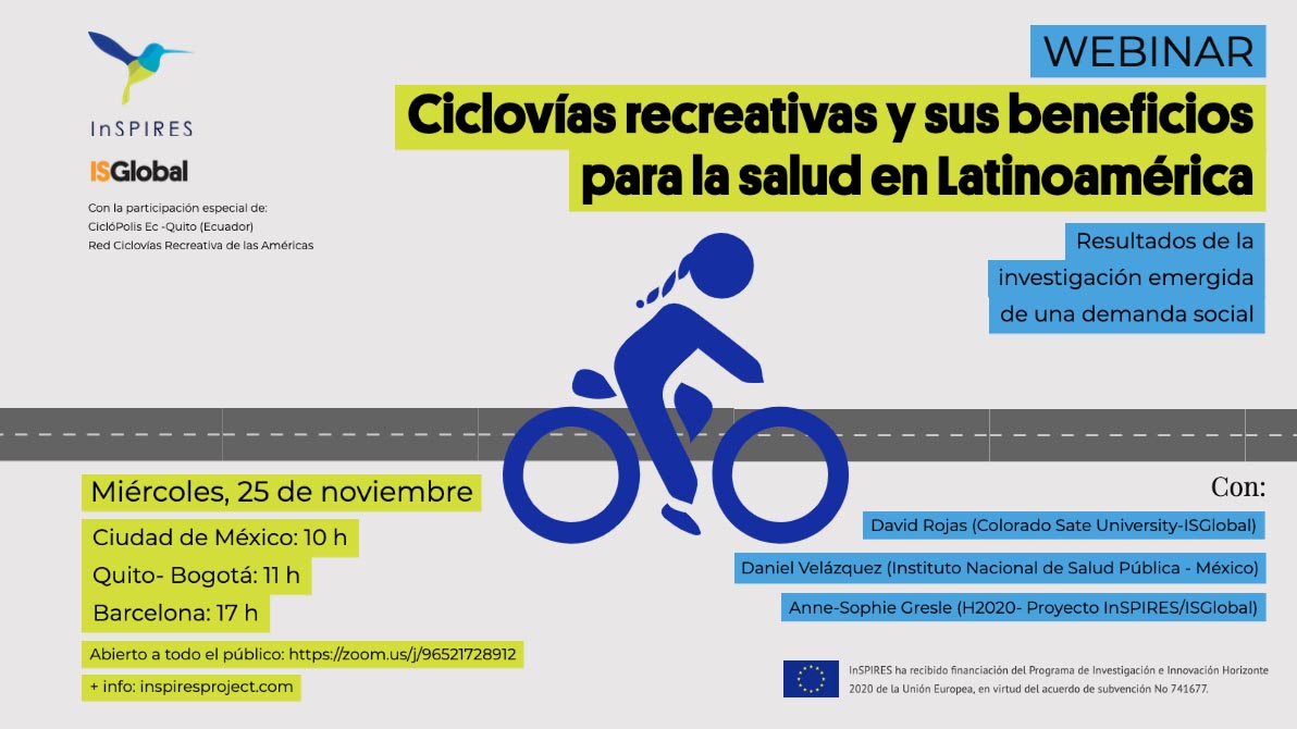 inspiresscience's tweet photo. ¿#Sabíasque se podrían salvar hasta 1.101 vidas al año por abrir las calles de 15 ciudades latinoamericanas a la actividad física?

🚴🏿‍♀️🚶🏿‍♂️Presentamos la investigación el próximo 25/11 

🗣️Con: @Daniel_Veldaco, @drrbcn y @asgresle
📲https://t.co/Nhrgw5USOS
ℹ️https://t.co/wsyrBHrGcE https://t.co/cytbQG4lPc